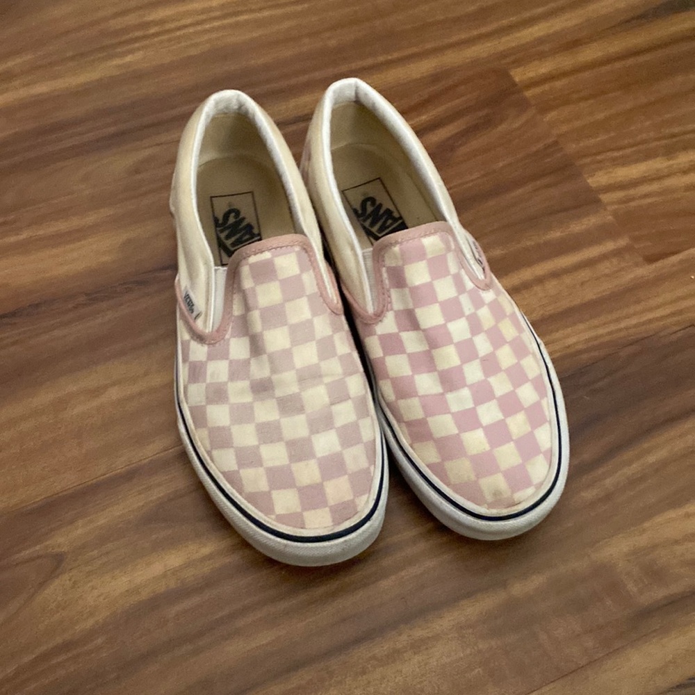 Purple checkered vans
